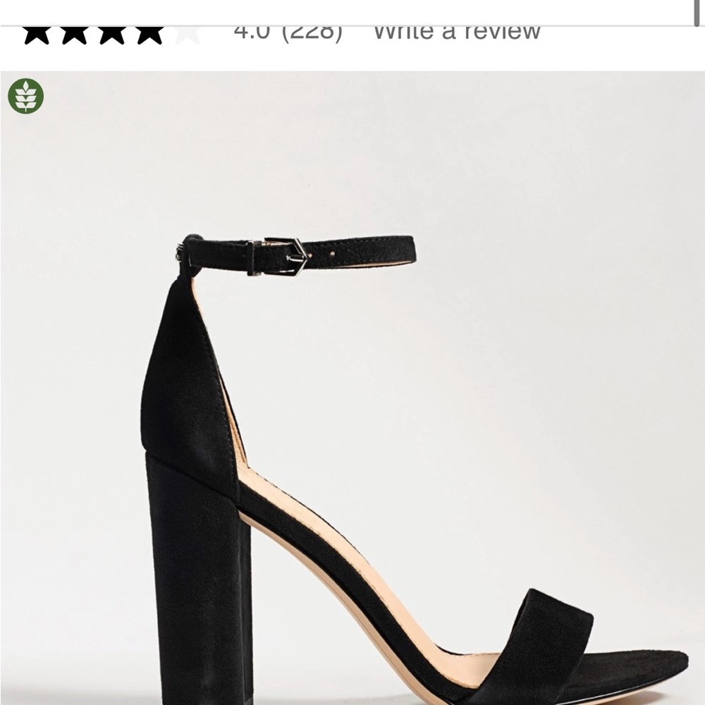 Sam Edelman Yaro Suede Black Ankle Strap Heels